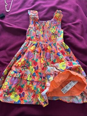 Disney Encanto Vibrant Floral & Butterfly Sundress - Orange Multi